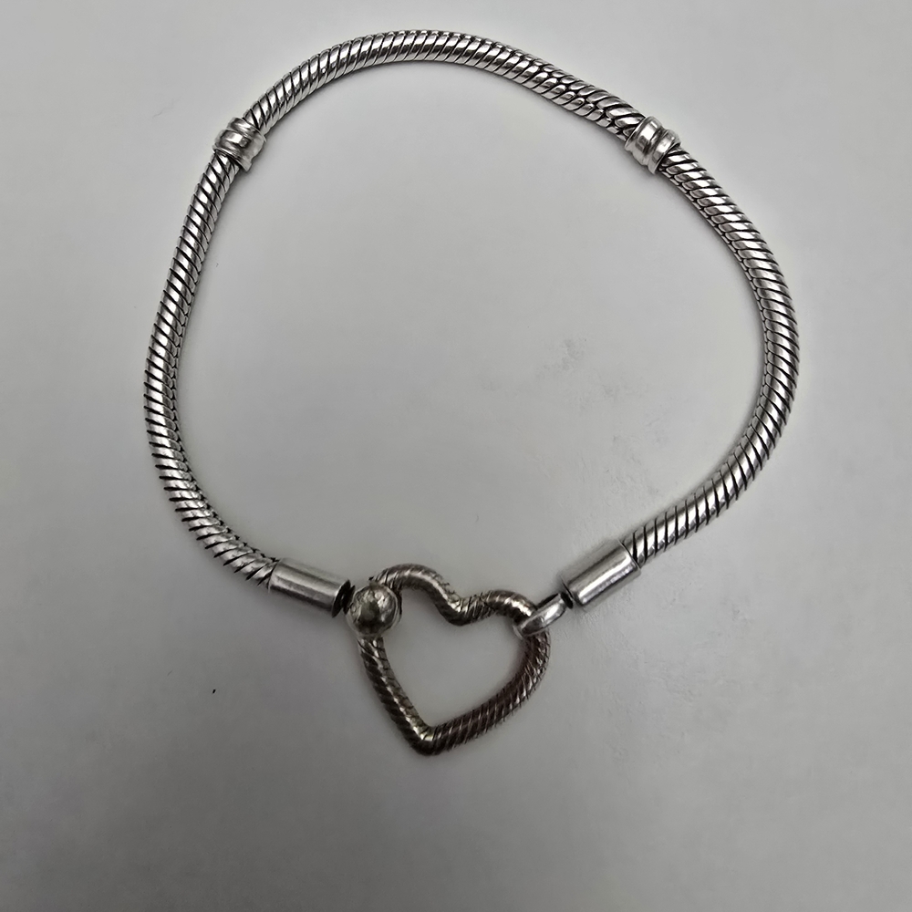 Pandora Goldtone Heart Clasp Bracelet